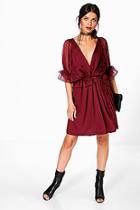 Boohoo Boutique Soph Ruffle Detail Wrap Front Dress
