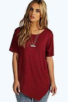 Boohoo Plus Olivia Asymmetric Tee