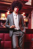 Boohoo Slim Fit Suit Blazer Grey