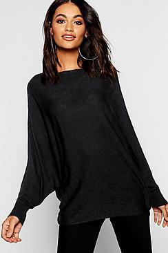 Boohoo Oversized Fine Gauge Batwing Sweater