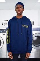 Boohoo Man Care Label Oversized Sleeve Print Hoodie