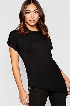 Boohoo Basic Asymmetric T-shirt
