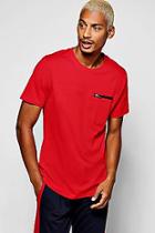 Boohoo T-shirt With Chest Zip Pocket