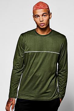 Boohoo Long Sleeve T-shirt With Piping