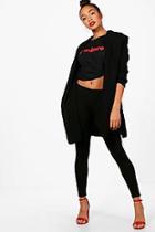 Boohoo Heidi Hooded Longline Cardigan