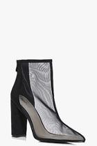 Boohoo Frances Mesh Pointed Ankle Boot