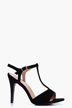 Boohoo Jenny Wide Fit T-bar Mid Heels