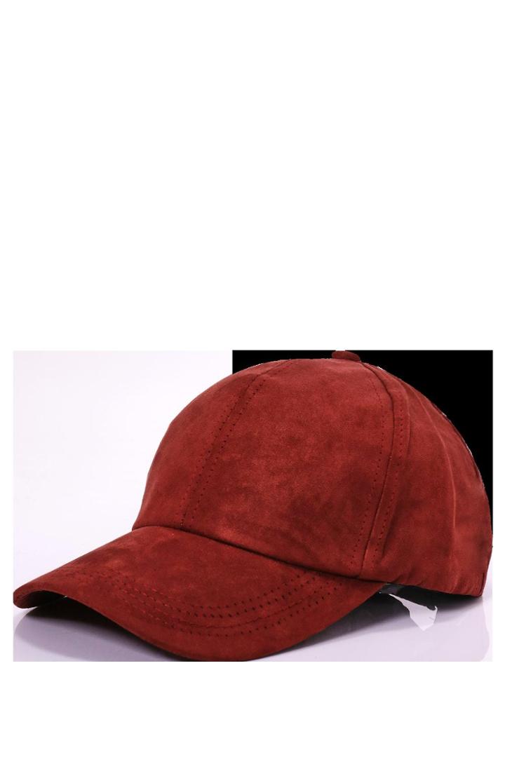 Boohoo Rust Faux Suede Snap Back Cap Rust
