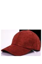 Boohoo Rust Faux Suede Snap Back Cap Rust