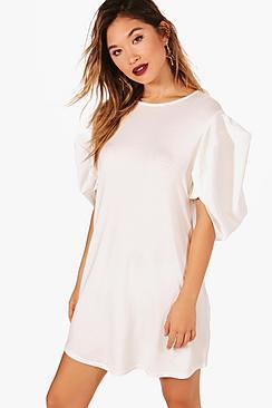 Boohoo Freya Balloon Sleeve Shift Dress