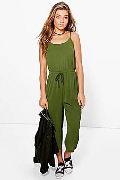 Boohoo Nia Chiffon Strappy Culotte Jumpsuit