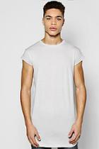 Boohoo Longline Loose Fit Cap Sleeve T Shirt