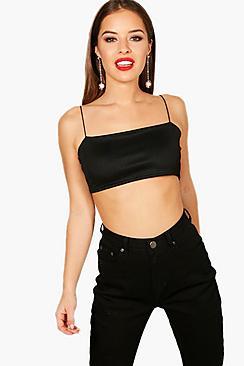 Boohoo Petite Lianne Square Neck Strappy Bandeau
