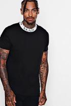 Boohoo Drop Shoulder Knitted Man Collar T-shirt