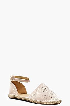 Boohoo Hayley Wide Fit Studded Espadrilles