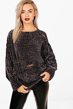 Boohoo Dana Chenille Distressed Jumper