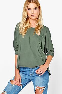Boohoo Elizabeth Boucle Knit Pocket Oversized Jumper