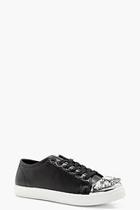 Boohoo Emily Embellished Toe Cap Trainers