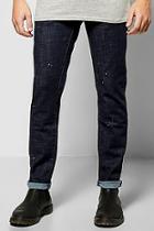 Boohoo Slim Fit Paint Splatter Jeans