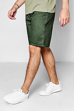Boohoo Khaki Wide Leg Chino Short