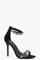 Boohoo Carly Chain Strap Pointed Barely There Heels