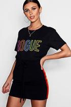 Boohoo Petite Molly Rogue Slogan Tee