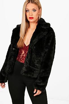 Boohoo Plus Eliza Faux Fur Coat