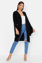 Boohoo Wrap Detail Lightweight Angel Sleeve Duster