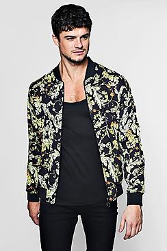 Boohoo Baroque Print Bomber Co-ord