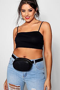 Boohoo Plus Josie Quilted Belted Bum Bag