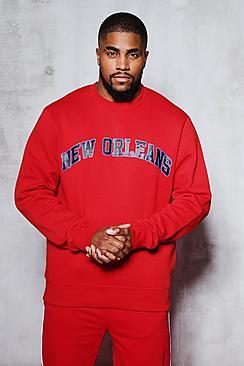 Boohoo Big And Tall New Orleans Sweater