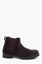 Boohoo Cleated Suede Chelsea Boots