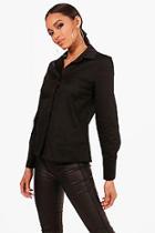 Boohoo Fitted Cotton Shirt