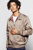 Boohoo Cotton Harrington Jacket Khaki