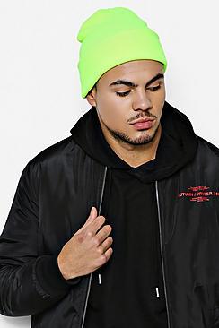 Boohoo Neon Knitted Beanie