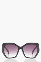 Boohoo Ivy Violet Gradient Lens Oversized Sunglasses