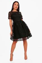 Boohoo Boutique Ava Embroidered Lace Prom Dress