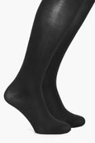 Boohoo Alice 2 Pack 60 Denier Tights Black