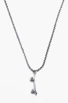 Boohoo Skateboard Pendant Rope Chain Necklace