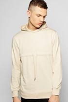 Boohoo Over The Head Hoodie With Drawcord Stone