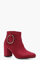 Boohoo Marie O Ring Detail Block Heel Shoe Boot