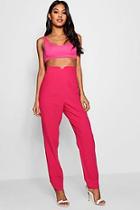 Boohoo Notch Tailored Woven Trouser