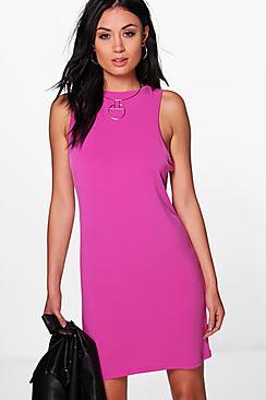 Boohoo Emily High Neck Sleeveless Bodycon Dress