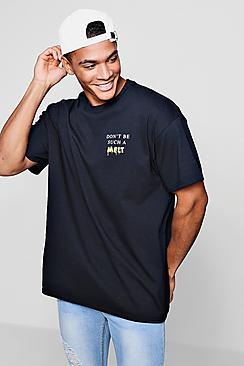 Boohoo Dont Be Slogan Oversized T-shirt