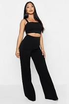 Boohoo Scuba Crepe Crop + Trouser Co-ord