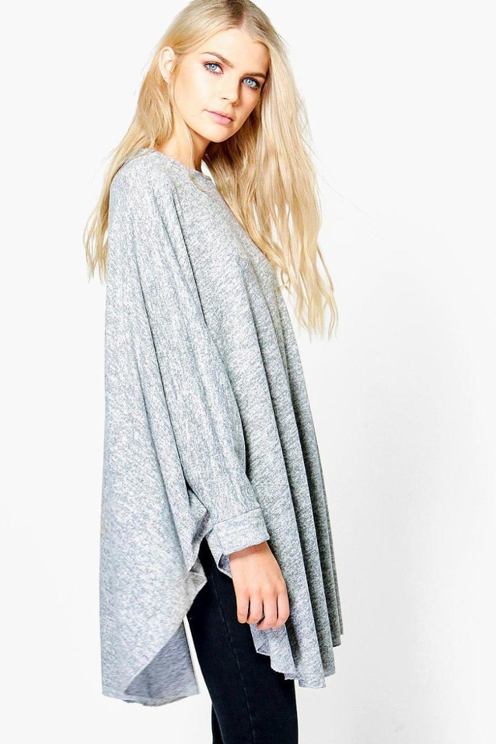 Boohoo Florence Oversized Jumper Grey