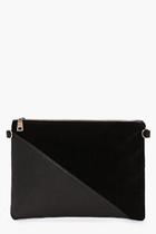 Boohoo Olivia Contrast Panel Clutch Bag