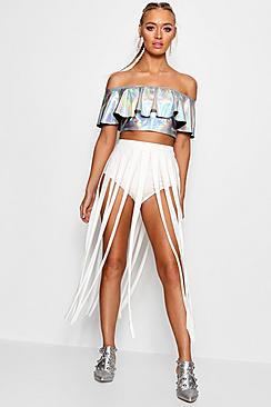 Boohoo Tassle Overlay Midaxi Skirt