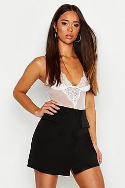 Boohoo Button Detail Mini Skirt