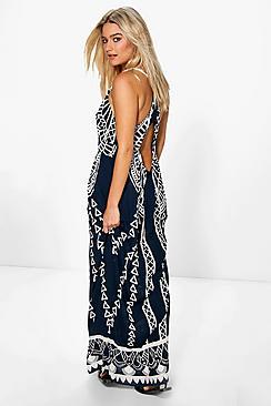Boohoo Evelyn Mono Open Back Maxi Dress